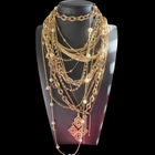 Vintage Jewelry Lot Goldtone Necklaces Including Trifari Monet Napier 12 Piece