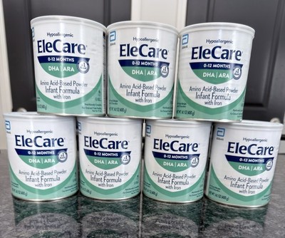 EleCare Infant Formula Powder, 14.1 oz.  X7 Cans Read Description Exp 2027