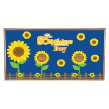 Religious Sunflower Cardstock Classroom Bulletin Board Set - 29 Pc.
