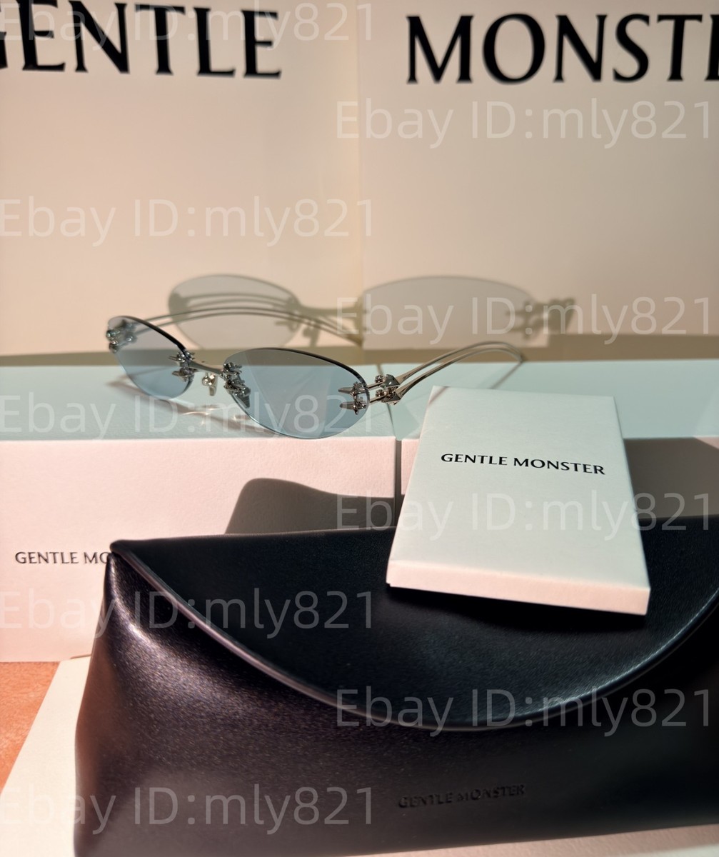 GentleMonster Sunglasses Oval BOLD - Node 02 Silver Frame Blue