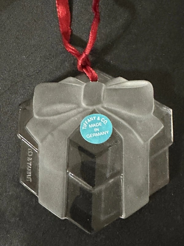 Tiffany & Co. Crystal Present Ornament