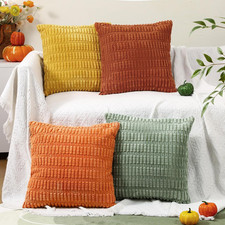 Fall Orange Decorative Throw Pillows Covers Set of 4, 18 x 18 Inch
