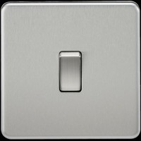 20A Schalter 1G Dp Ohne Schrauben Br / Chrom Wandplatte Licht - Ml SF8341BC