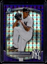 2025 Bowman Draft Carlos Lagrange Chrome Purple Geometric Refractor #/250