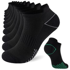 Mens 10 Pack Trainer Liner Socks Sports Gym Running Cushioned Socks Size 6-11