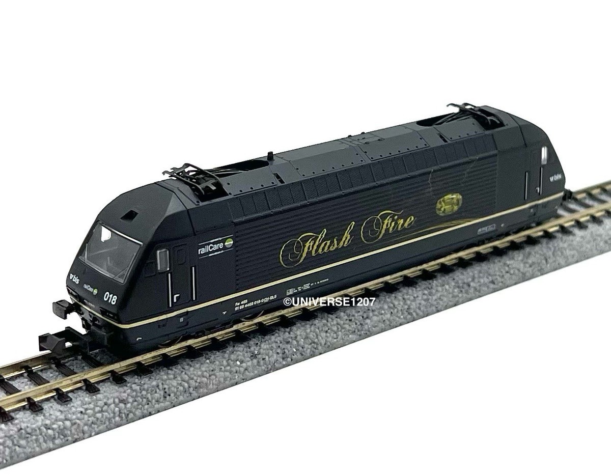 N Scale Kato Lemke K137121 BLS Re465 018 Flash Fire Railcare