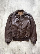 Vintage 1970s American Made Ideal Zip Goatskin A2 Leather Cropped Bomber Blouson