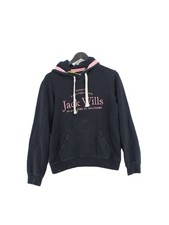 Jack Wills Women's Hoodie UK 10 Blue 100 Cotton Pullover
