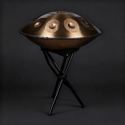 Handpan Artisanal 10 Notes 440Hz - Modèle dorés pour Débutants Musiciens - Photo 1/4