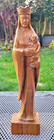 Vintage Hand Carved Wooden Statue of Virgin Mary & Jesus Madonna & Child E511