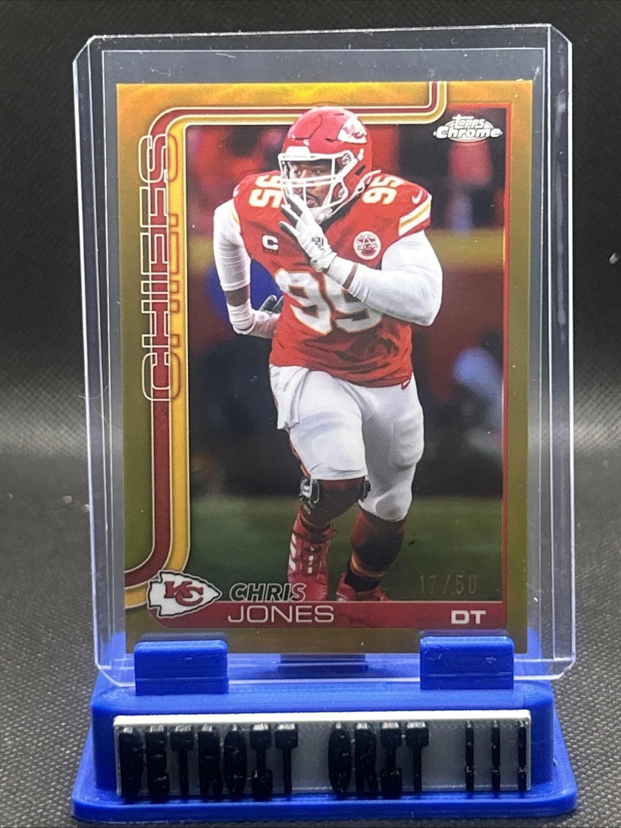 2025 Topps Chrome Chris Jones True Gold Refractor /50 Kansas City