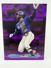 2024 Topps Stadium Club Purple Foil, Yandy Diaz, /75, #296, Rays