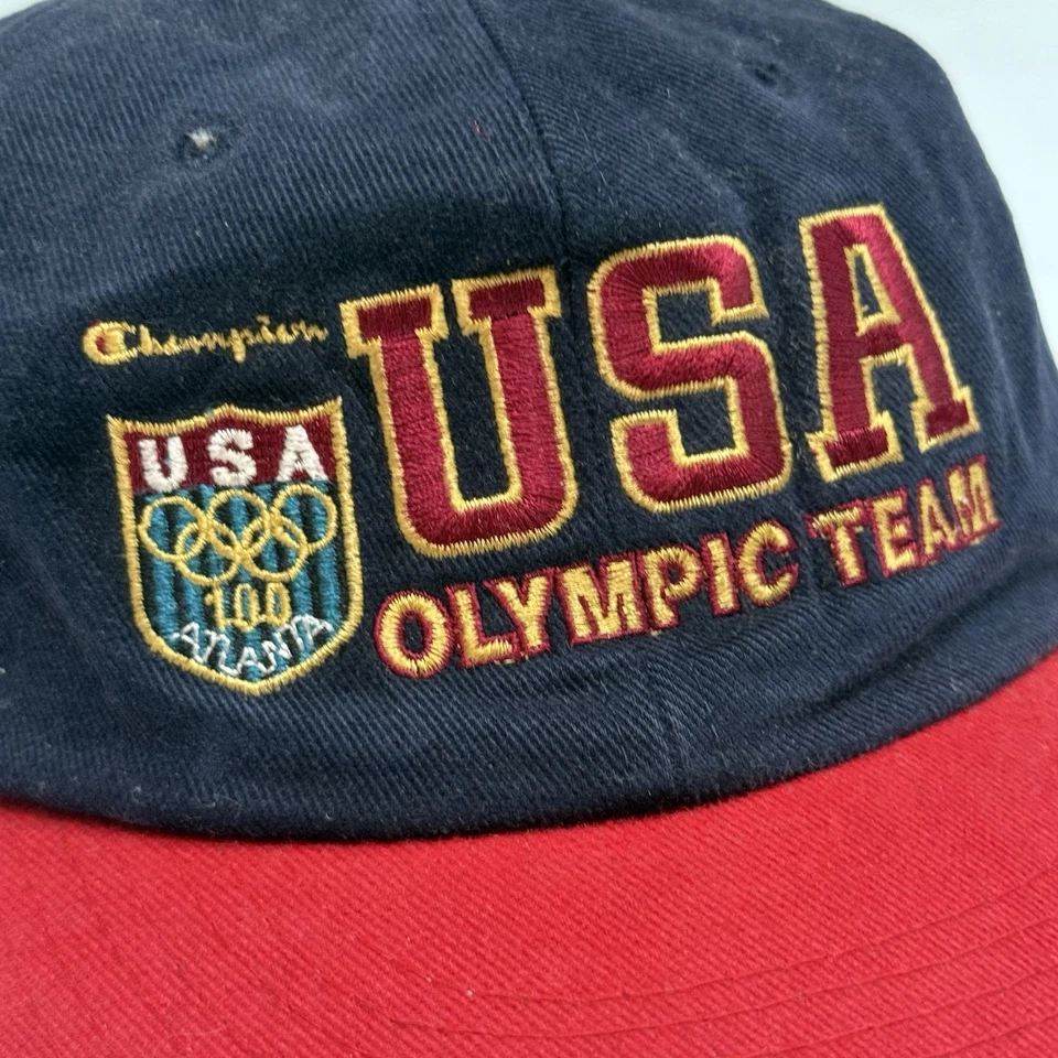 Sombrero Snapback Vintage Campeón 1996 Juegos Olímpicos Atlanta Banderas Mundiales Raro EE. UU. Foto 2 de 4