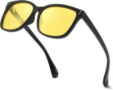IGnaef Night Vision Driving Glasses for Womens Polarized Yellow Nighttime Glasse