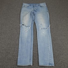 Ksubi Chitch Jean Philly Blue Jeans Mens 33x32 Light Wash Distressed Denim