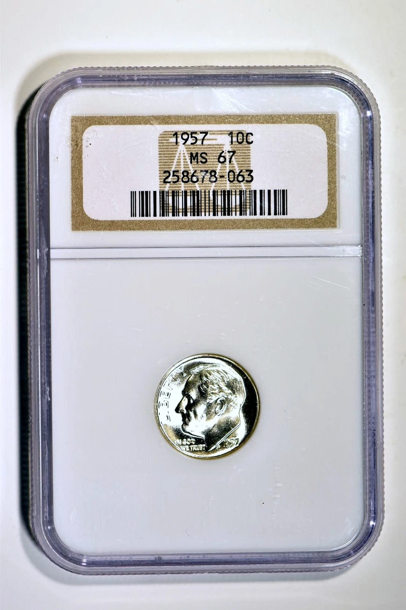 MS 67 Graded 1957 Roosevelt Dimes (1946-Now) for sale | eBay