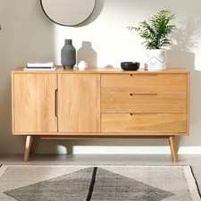 made.com Jenson Oak Sideboard 155cm 2 Doors 3 Drawers Adjustable Shelf