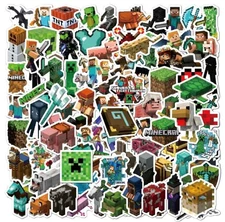 20 MINECRAFT RANDOM ASSORTED 2" STICKERS LABELS DISNEY PARTY FAVOR GIFT MOVIE