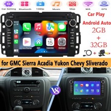 For GMC Yukon Chevy Silverado Double 2 DIN Android 12 Car Stereo Radio GPS Navi