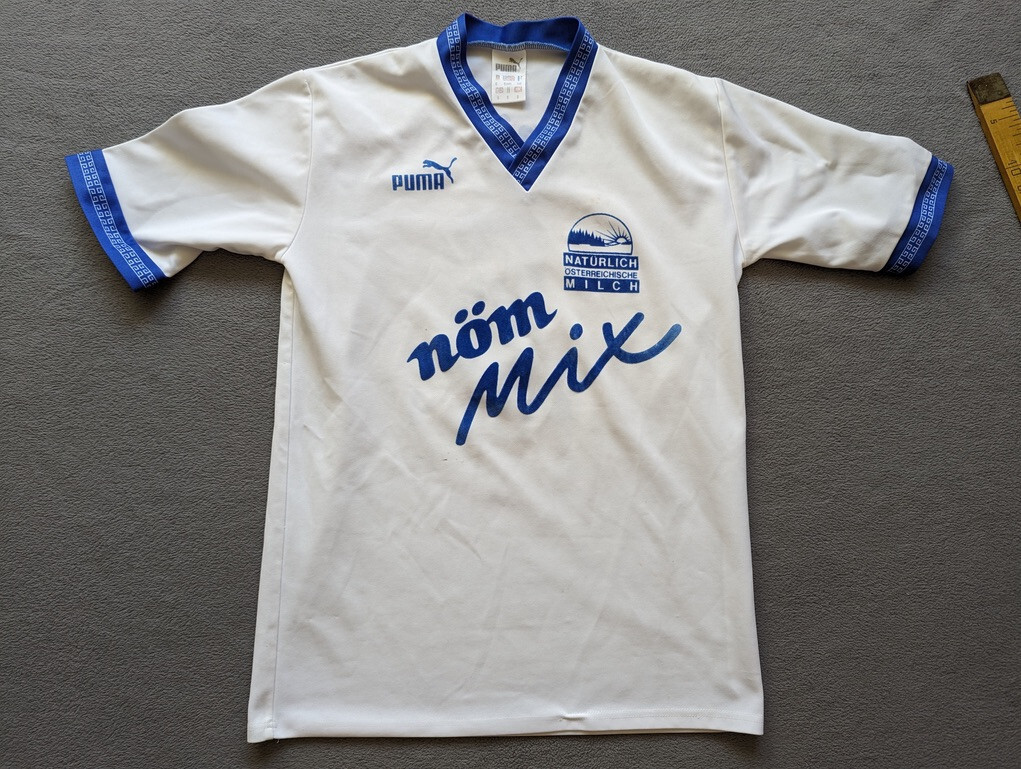 Vintage NATÜRLICH OSTERREICHISCHE Milch Puma Jersey Mens Size S White