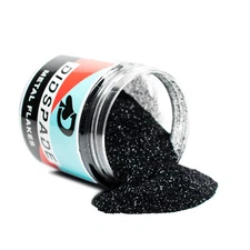2oz Black 0.008" Small Black Metal Flake Solvent Resisitant Glitter
