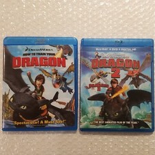 How to Train Your Dragon 1 & 2 (Bluray, DVD, 2014) Canadian shipped together 
