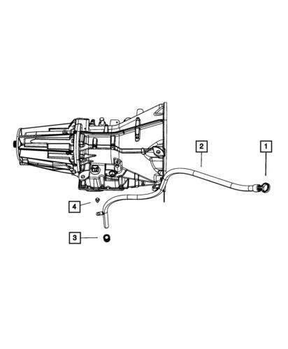 Indicador de nivel de fluido delantero genuino Mopar 2003-2011 Jeep Wrangler 53013560AC Foto 2 de 2