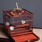 Chinese Rosewood Bird Cage Wooden Parrot Nest Home Keeping Pet Supplies
