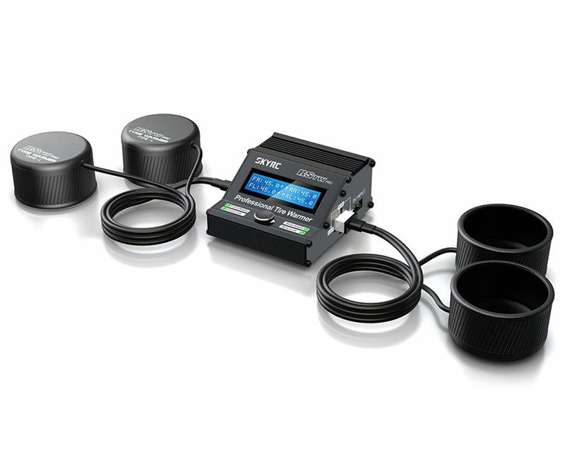 SkyRC SK600064-06 RSTW Pro Tyre Warmer cent. digitale e cuffie rigide modellismo