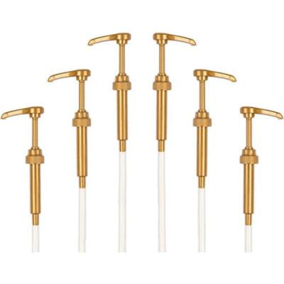 Universal Gold Syrup Pump Compatible with 750ml Torani DaVinci and Jordans