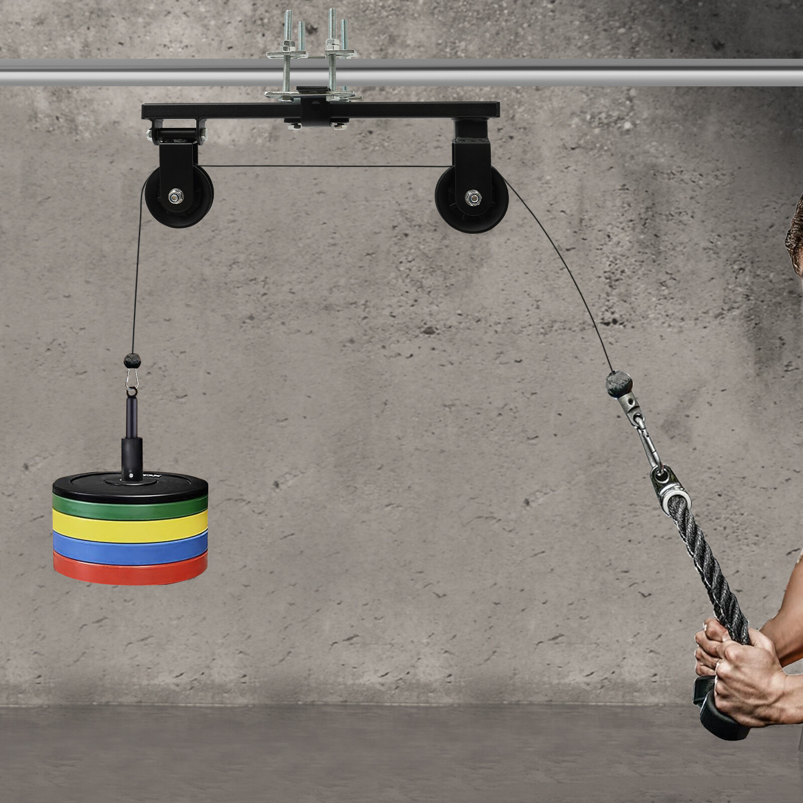 Cable Pulley System, Weight Pulley System for Home Gym Equipment, Easy to Clean