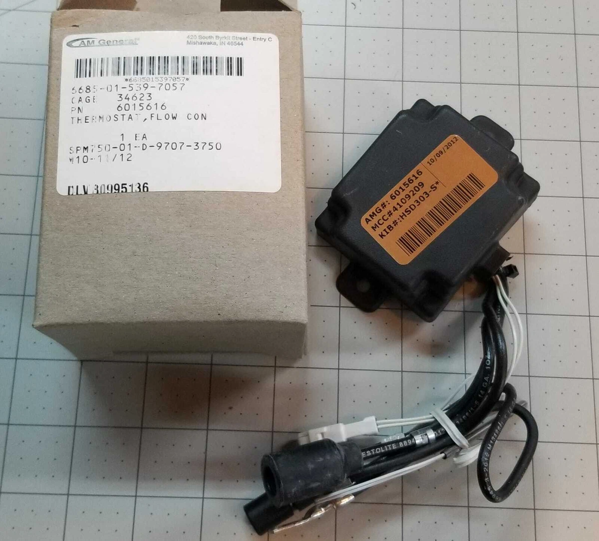 AM GENERAL Thermostat Flow Control 6015616 HMMWV M998 M1151 M1038 
