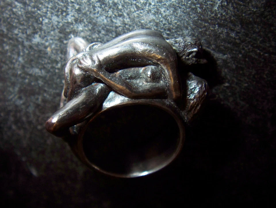 WMM-Werner Müller Mannheim-Erotik-Frau-Dame-Teufel-Diablo-935-Silber-Ring - Bild 3 von 4