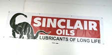 Sinclair Oils 30's Vintage-Style Dealer Promo Gas Station Banner Sign