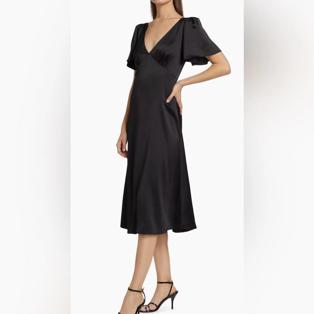 Abito midi in raso manica corta di Michael Kors taglia large nuovo con etichetta