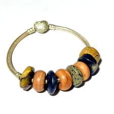 8 Pcs. Natural Multi Gemstone Big Hole Beads Large Hole Beads 14x7mm Beads