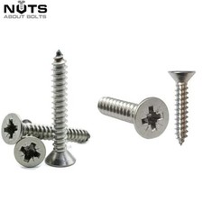 POZI COUNTERSUNK SELF TAPPING SCREWS A2 STAINLESS STEEL TAPPERS No.4 2.9mm CSK