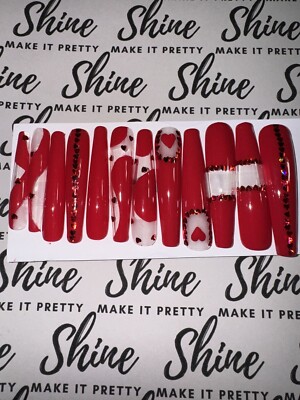 I m In Love Ready to Ship Press-on Nails Square Shape