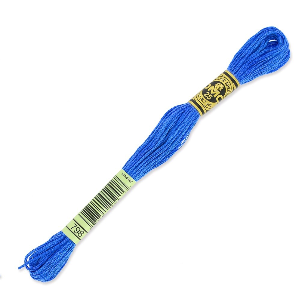 DMC 8 METER STRANDED COTTON CROSS STITCH THREAD DMC 798 DARK DELFT BLUE