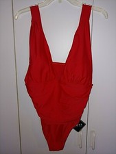 ZAFUL FOREVER YOUNG WOMEN'S RED 1-PC SWIMSUIT-XL-PADDED CUP-NWT-NICE