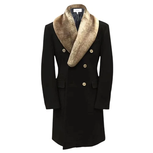 Winter Herren Mantel Mantel Taschen Herbstjacke Männer Wolle Kaschmir Mäntel - Bild 9 von 22
