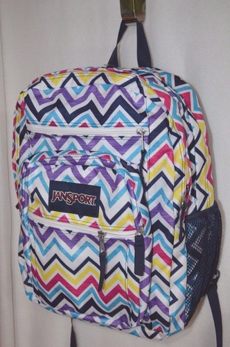 JanSport Big Student Multicolor Saucy Chevron Unisex Backpack - JS00TDN70JS - Picture 2 of 4