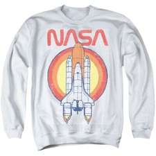 NASA Sweatshirt Vintage Space Shuttle White Pullover