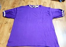 Vintage Signal Sports Mens XL/XXL 90s T-Shirt Double Neck Shirt Purple/White NOS