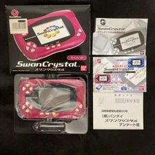 BANDAI Wonder Swan Crystal Wine Red Game Console system FedEx
