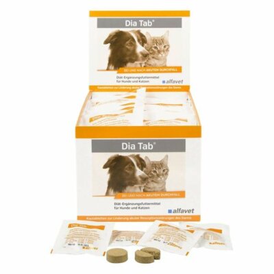 Dia Tab 60 × 5,5 g Alfavet   Diät-Ergänzungsfuttermittel für Hunde & Katzen
