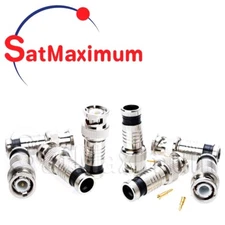 BNC Male to RG59 / RG6 Compression Coax Connector for CCTV Coaxial Cable lot