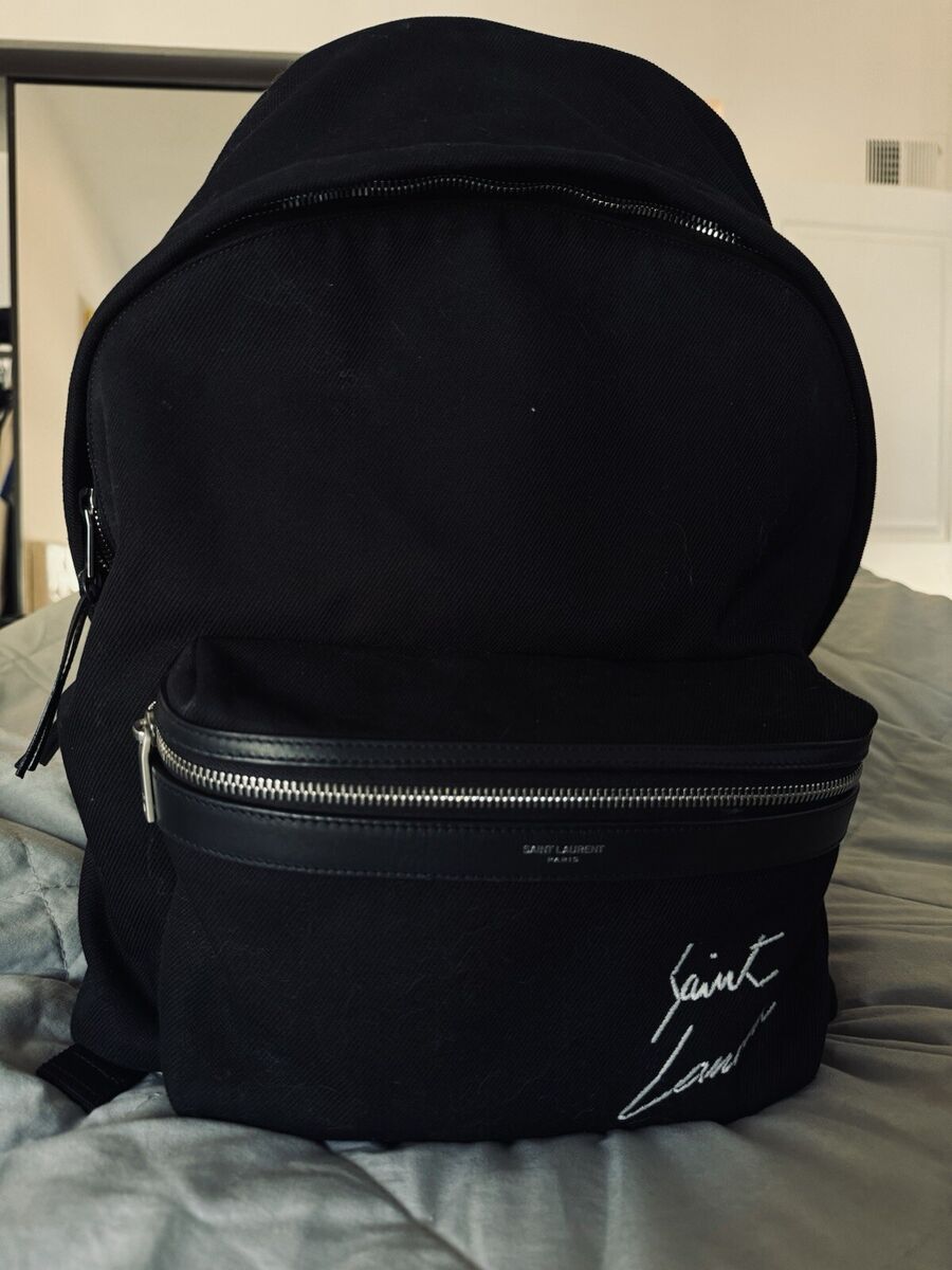 SAINT LAURENT EMBROIDERED CITY BACKPACK IN CANVAS | eBay SAINT LAURENT EMBROIDERED CITY BACKPACK IN CANVAS | eBay