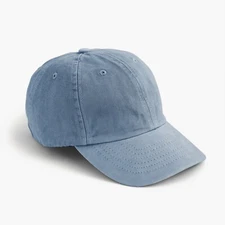 J.Crew Garment-Dyed Baseball Cap | Made in USA | Astor Blue | $64.50