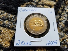 Greenland 2 Euro 2005 Fantasy Issue - Exonumia Coin - iv